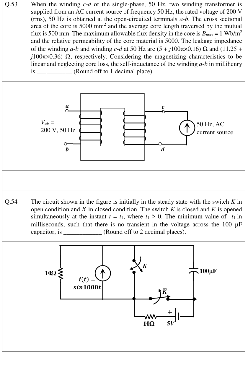 Figure context for GATE 2023 Q54