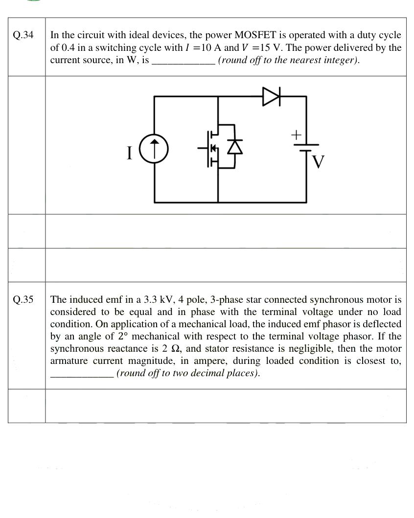 Figure context for GATE 2025 Q34