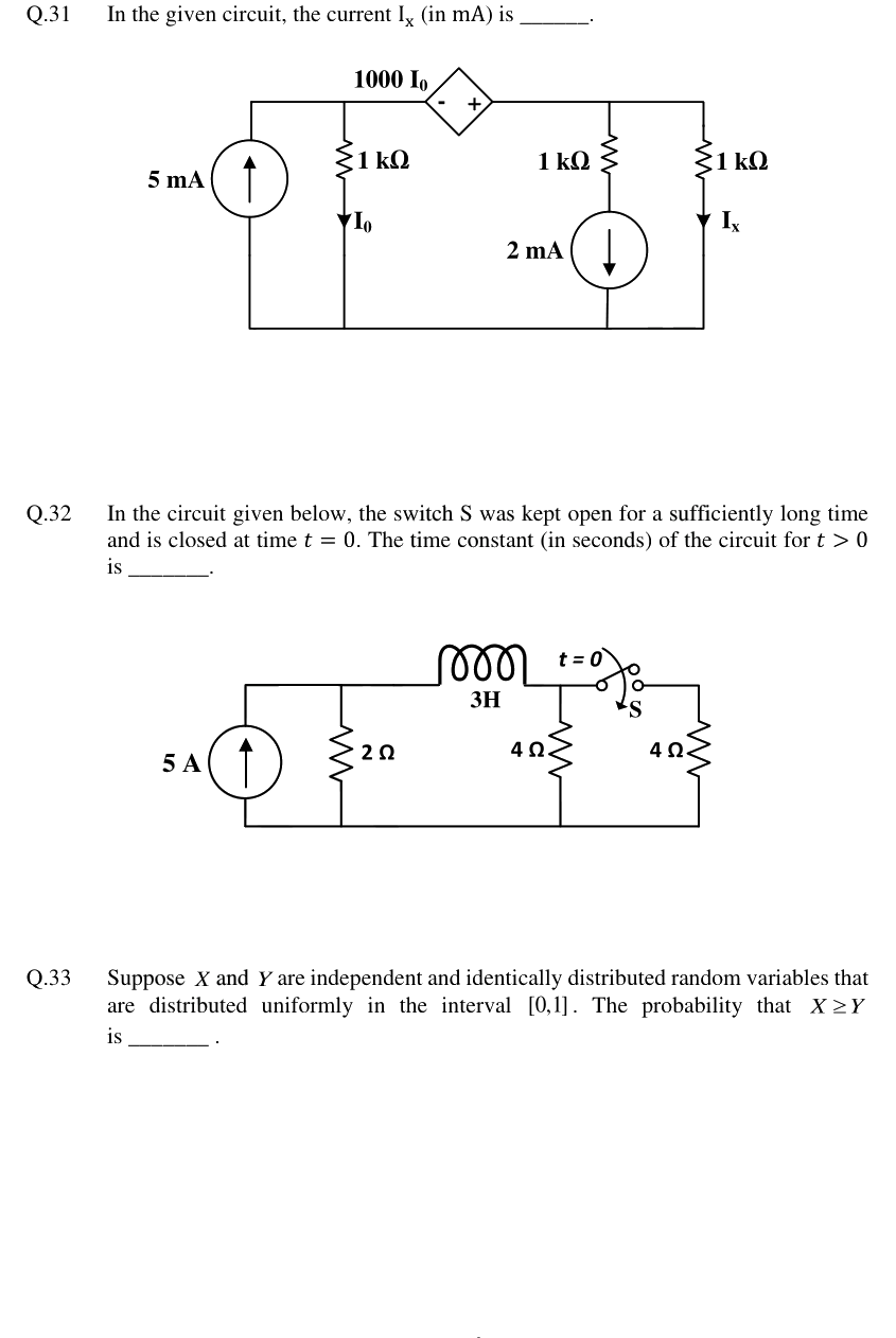 Figure context for GATE 2024 Q31