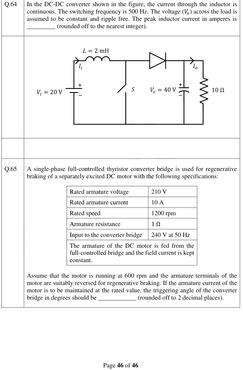 Figure context for GATE 2024 Q64