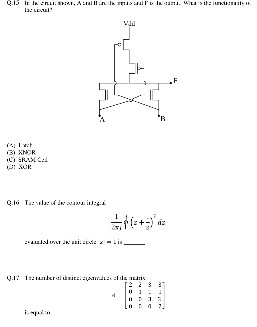 Figure context for GATE 2019 Q15