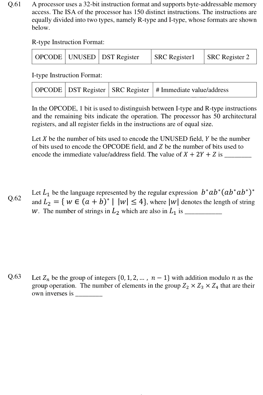 Figure context for GATE 2024 Q61
